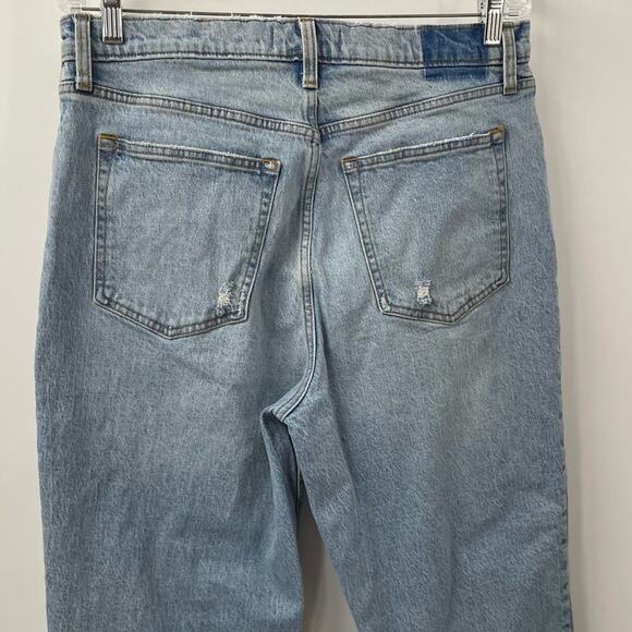 Abercrombie & Fitch 14 Ultra High Rise 90s Straight Jean Light Wash Vent Hem - Picture 12 of 13
